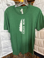 T-shirt, short sleeve green half tree