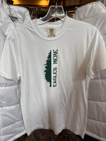 T-shirt, short sleeve white half tree