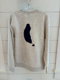 Adult crewneck sweatshirt ash navy lake