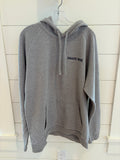 Adult hooded sweatshirt dark gray circle lake back
