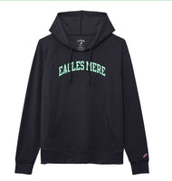Hoodie t-shirt, navy green arched Eagles Mere