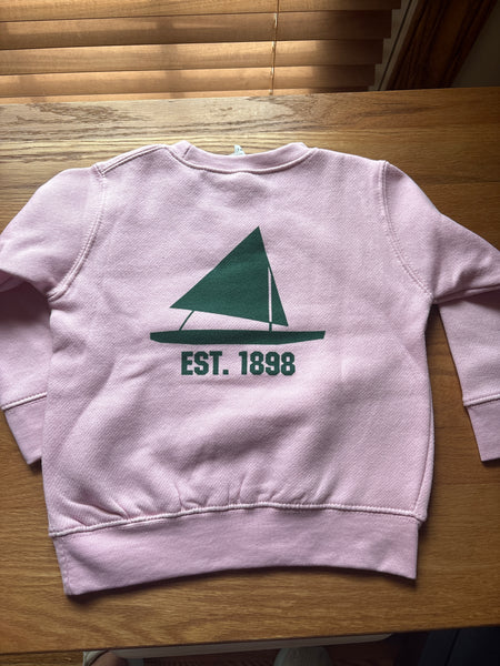 Sweatshirt, toddler pink green