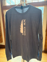 T-shirt, long sleeve blue half tree