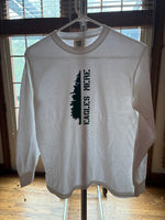 T-shirt, long sleeve white half tree