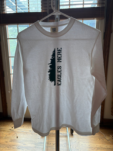 T-shirt, long sleeve white half tree
