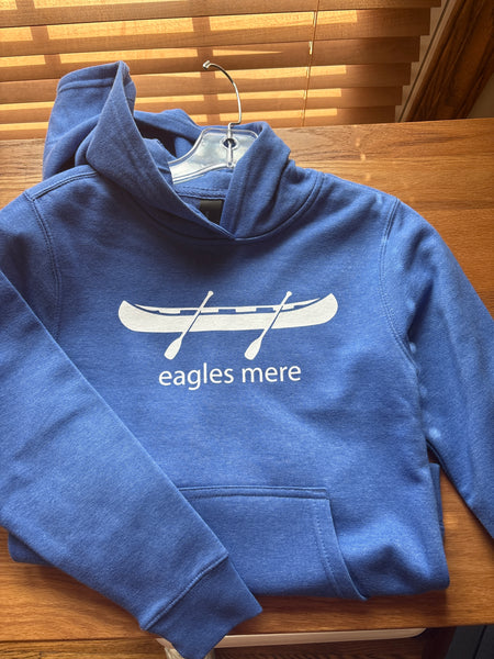 Sweatshirt, youth hoodie royal blue canoe