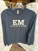 T-shirt, youth long-sleeve navy