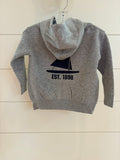 Toddler full-zip sweatshirt gray