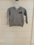 Toddler full-zip sweatshirt gray