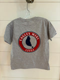 Youth short-sleeve t-shirt gray circle back