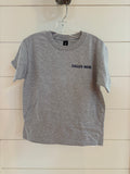 Youth short-sleeve t-shirt gray circle back