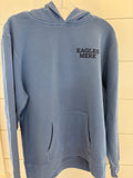 Youth hooded sweatshirt denim lake back