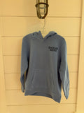 Youth hooded sweatshirt gray lake back